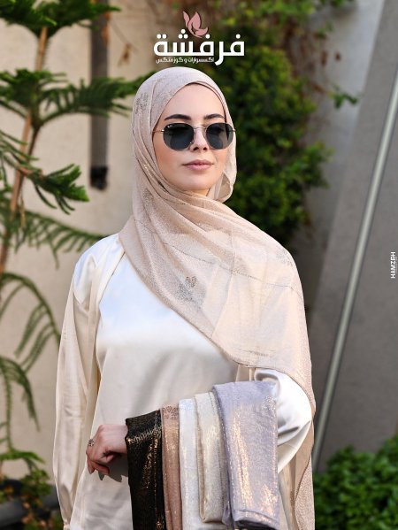 شالة هندي لمعة مع ستراس
